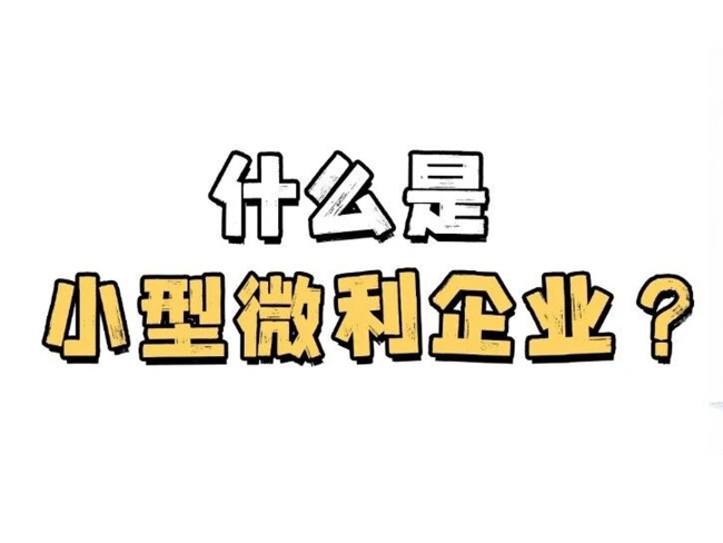 小微税费政策一点通：什么是小型微利企业？